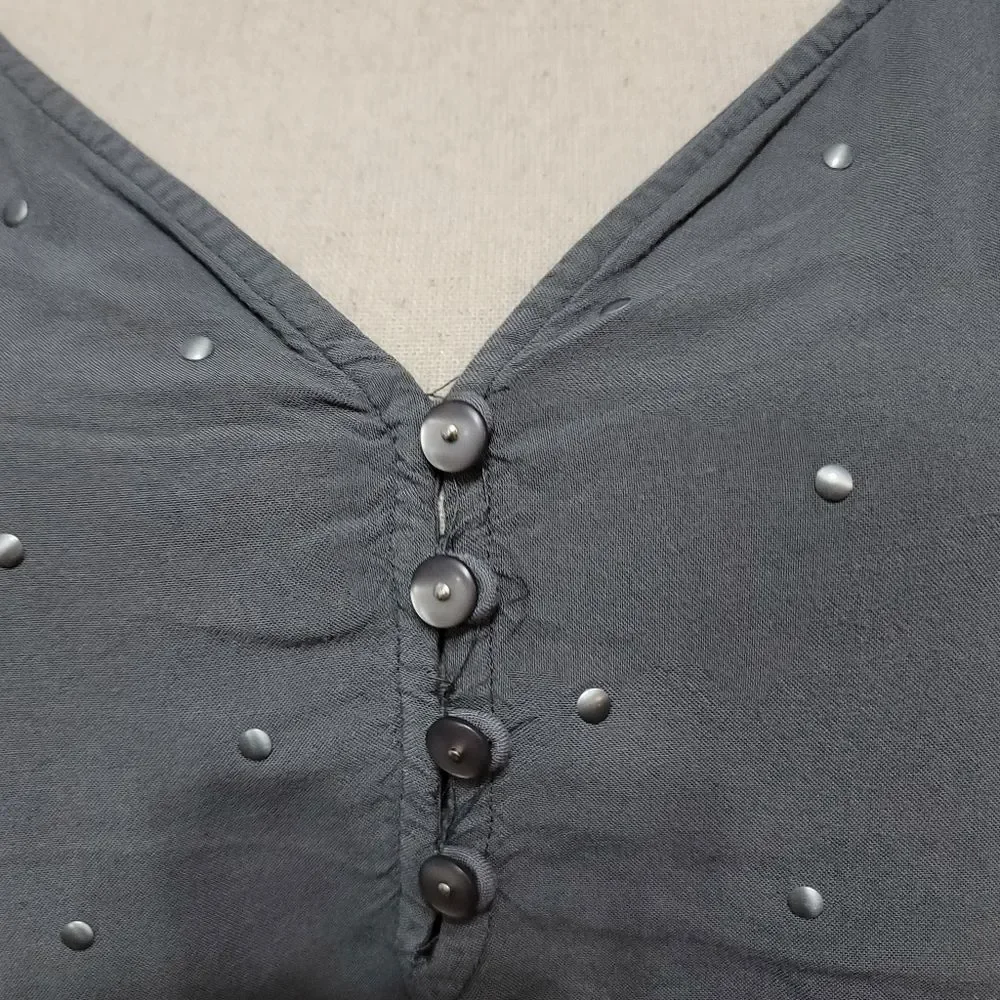 Lane Bryant Studded Henley Top - Picture 4 of 7